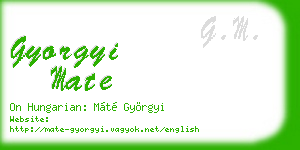 gyorgyi mate business card