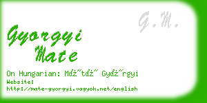gyorgyi mate business card